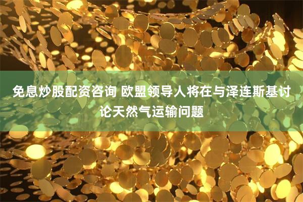 免息炒股配资咨询 欧盟领导人将在与泽连斯基讨论天然气运输问题